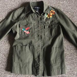 Green embroidered jacket